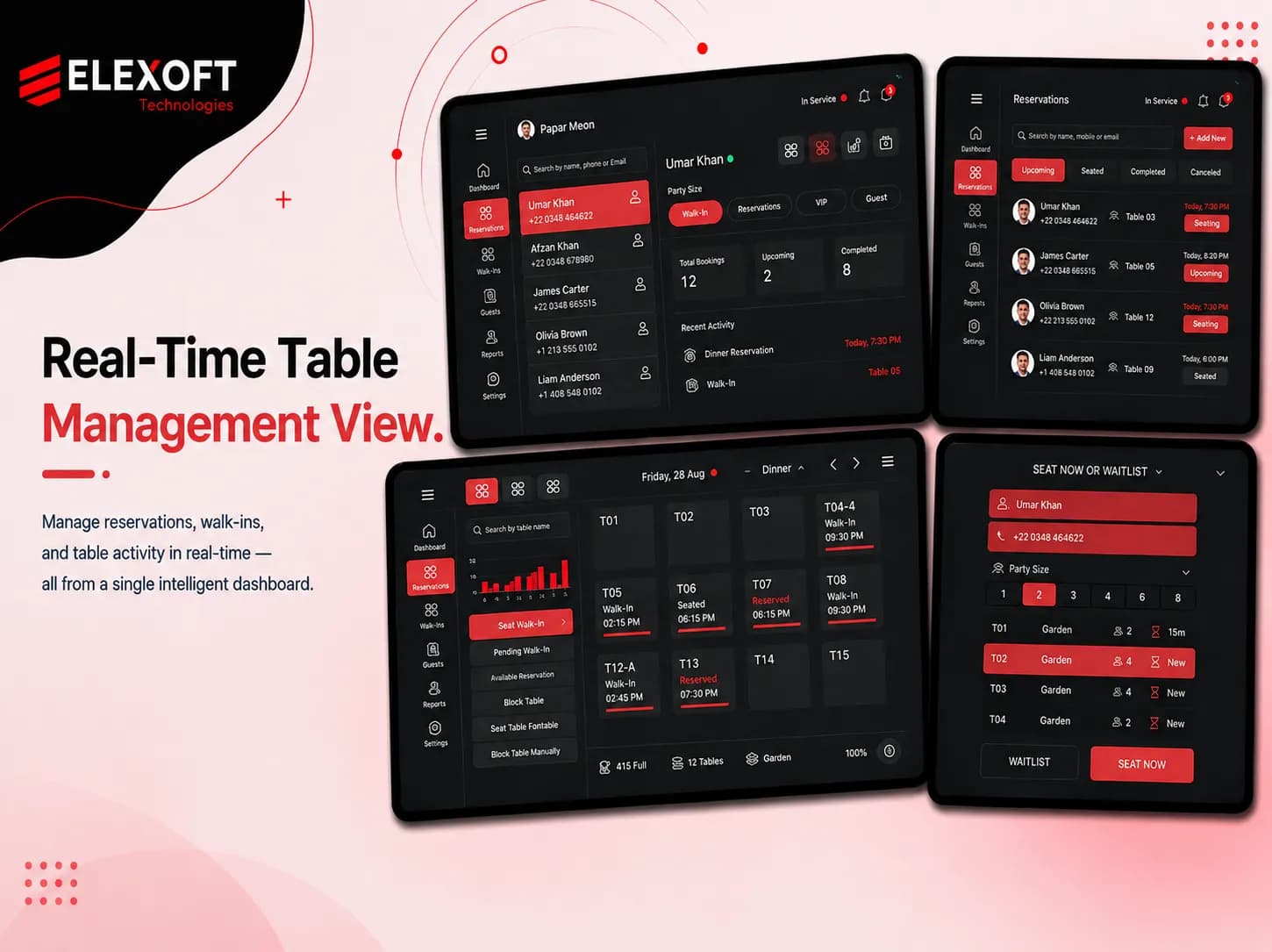Real Time Table Management View